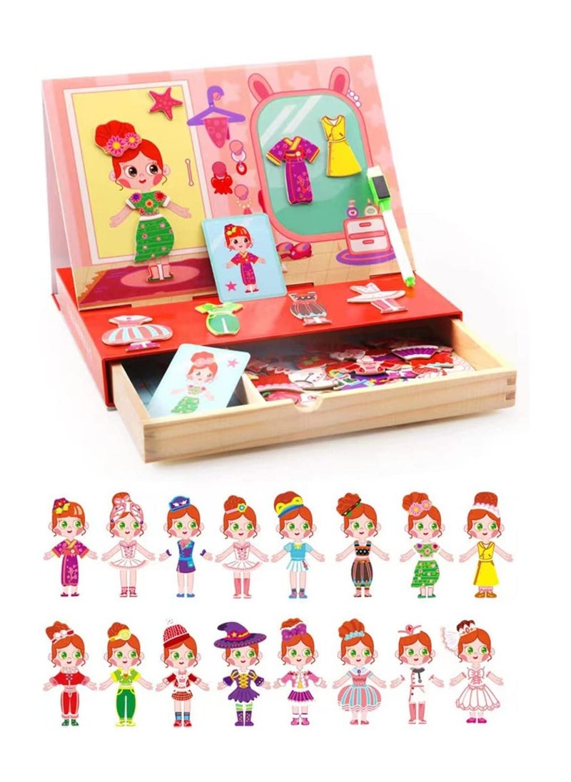 Generic - Magnetic Puzzle Toys for Kids - Educational Toys Magnetic Jigsaw Puzzles Box,Kids Imagination Play.Mix and Match Costume Dress Up Game - Image 1