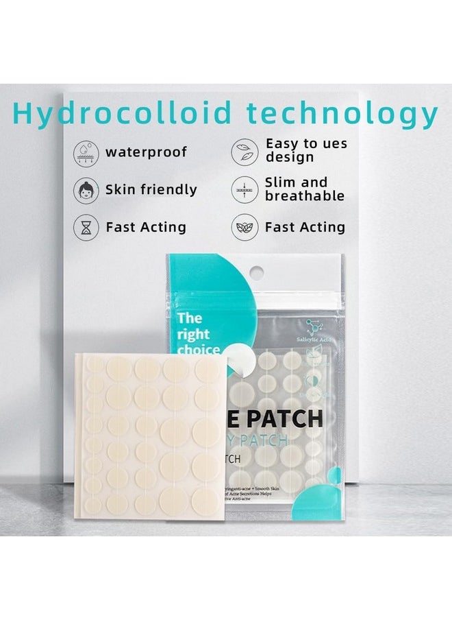 Dr.Pedi - Pimple Patches Hydrocolloid Acne Pimple Patch Invisible Spot Cover Zits Absorbing Patch For Face Skin Care Makeup 4 Sizes (180 Count) - Image 1