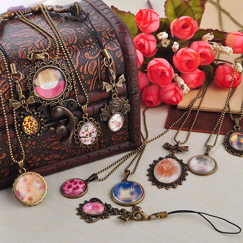 Teensery 100 Pcs 20mm Clear Round Cabochons Flat Back Glass Dome Cabochons for DIY Crafts Photo Pendant Jewelry Making (20 MM) - Image 5