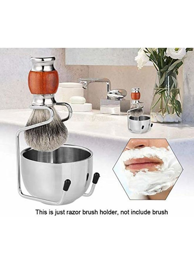 NaRaMax 2 in 1 Shave Cup with Stand Holder Set Shaving Bowl with Stainless Steel Shaving Stand Brush Holder Set Razor Brush Bowl Grooming Tool for Men Beard Cleaning - Image 3