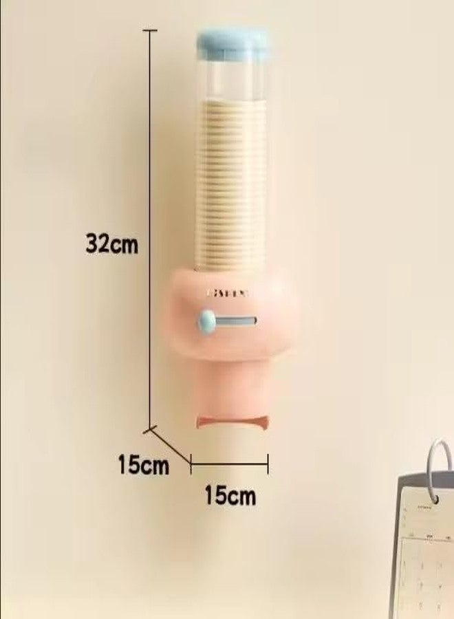 Swejos Wall Mounted Paper Cup Dispenser Dustproof Cup Holder Automatic Dispensing Storage Organizer for Bathroom Kitchen Office Hotel - Image 5