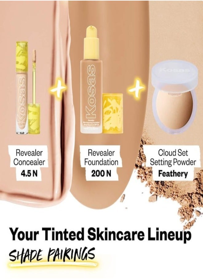Kosas - Kosas Revealer Super Creamy & Brightening Concealer with Caffeine & Hyaluronic Acid, Tone 4.5 N - Light Medium With Subtle Pink Undertones 5g - Medium to Full Coverage - Image 1