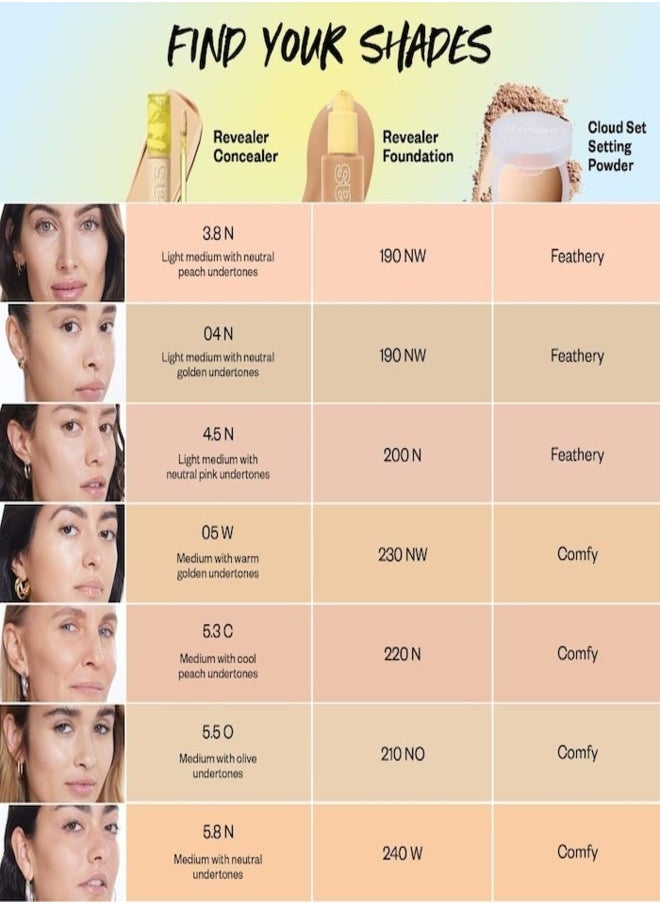 Kosas - Kosas Revealer Super Creamy & Brightening Concealer with Caffeine & Hyaluronic Acid, Tone 4.5 N - Light Medium With Subtle Pink Undertones 5g - Medium to Full Coverage - Image 1