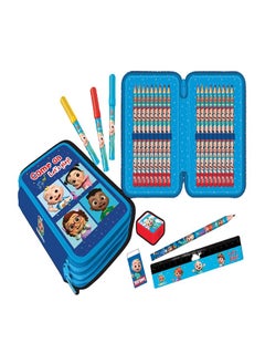 Generic Moonbug Entertainment - Cocomelon - 3 Zippers Pencil Case Filled - FK-COC-2201 