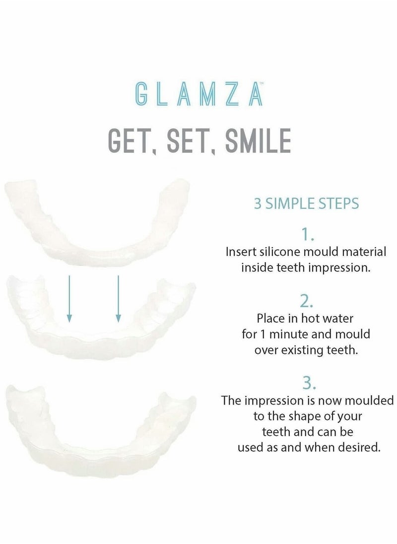 Captaintech - Teeth Veneers, Smile Instant, Temporary Tooth Kit Decoration, Perfect Braces, Whitening Alternative, No Pain No Shot No Drilling, Fix Smile in Minutes, Upper Teeth + Lower Teeth + Separate Box - Image 1