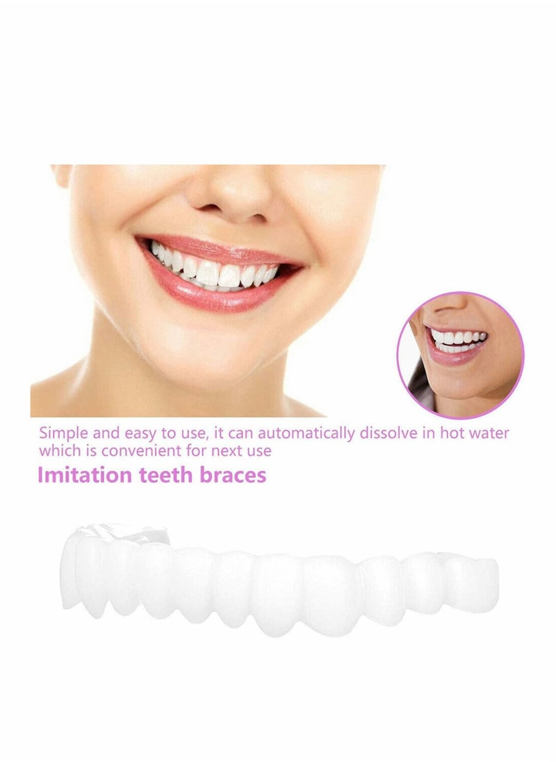 Captaintech - Teeth Veneers, Smile Instant, Temporary Tooth Kit Decoration, Perfect Braces, Whitening Alternative, No Pain No Shot No Drilling, Fix Smile in Minutes, Upper Teeth + Lower Teeth + Separate Box - Image 1