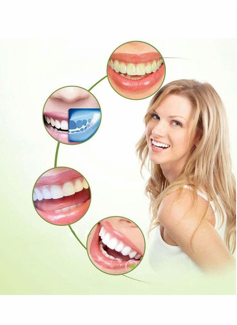 Captaintech - Teeth Veneers, Smile Instant, Temporary Tooth Kit Decoration, Perfect Braces, Whitening Alternative, No Pain No Shot No Drilling, Fix Smile in Minutes, Upper Teeth + Lower Teeth + Separate Box - Image 1