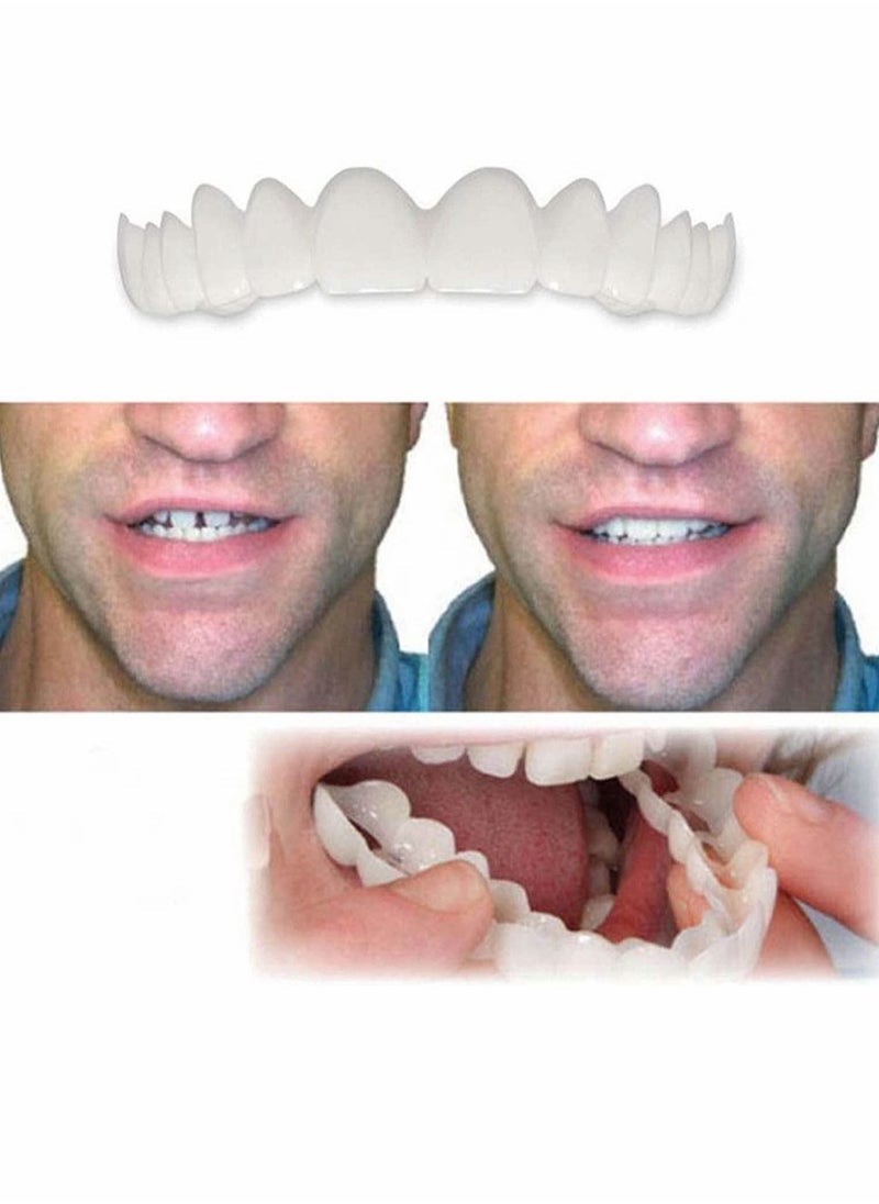 Captaintech - Teeth Veneers, Smile Instant, Temporary Tooth Kit Decoration, Perfect Braces, Whitening Alternative, No Pain No Shot No Drilling, Fix Smile in Minutes, Upper Teeth + Lower Teeth + Separate Box - Image 1
