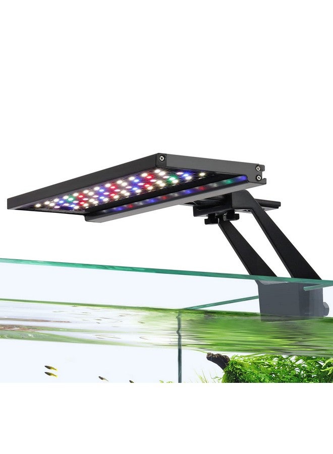 هايغر مصباح ليد لحوض السمك قابل للتثبيت بطيف كامل، 14 وات بمؤقتين نهاري وليلي لضوء شروق الشمس والنهار وغروب الشمس والقمر، سطوع مؤقت قابل للتعديل مع 9 ألوان لحوض السمك المزروع - Image 1