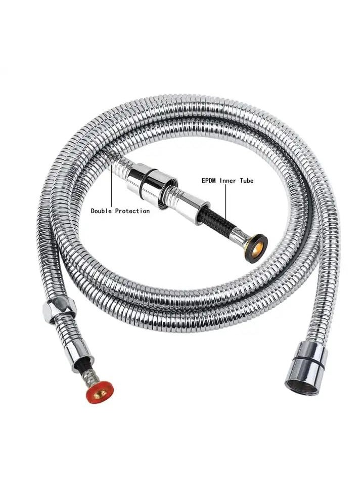 HOMEDELI HOMEDELI Health Faucet Pipe Hose Hand Shower Tube Pipe Only For Bathroom Available In Different Quality And Size Stainless Steel EPDM Inside For High Pressure 15 Meter Weight 255G JST20244C  - Image 2