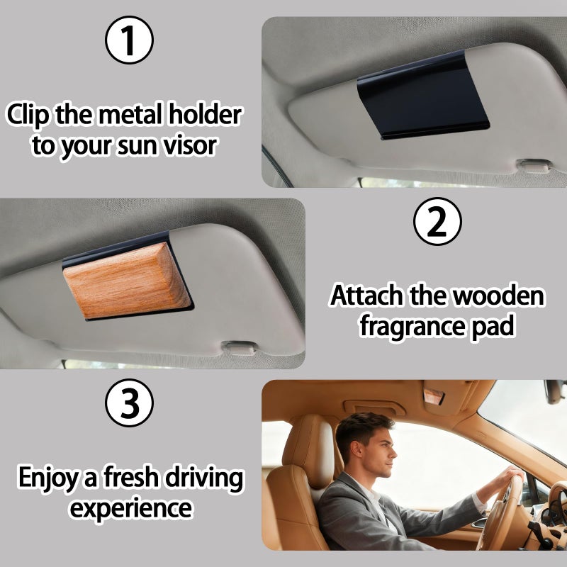 TERPINK Car Air Freshener Visor Clip Compatible with Drift Car Air Freshener, Auto Accessories, Vehicle Sun Visor Metal Clip, Black, Freshener not include (1 Pack) - Image 3