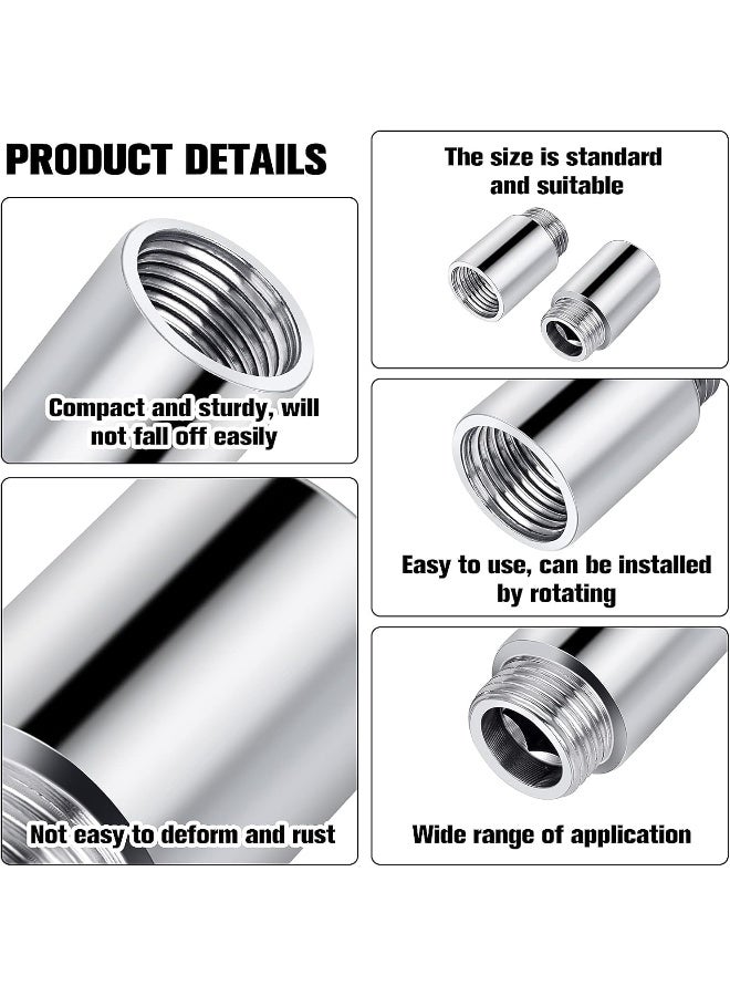 Biella Chrome Extension Nipple Male To Female 1/2", Pack Of 2 Bsp Thread With Teflon Tape Various Sizes For Extension Pipe That Allows To Extend, Extension Of Angle Valves Etc (1/2 X 50Mm) - Image 3