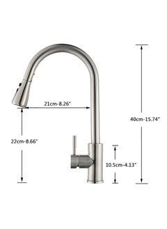 XiuWoo Kitchen Faucets with Pull down Sprayer Single Handle Kitchen Faucet 360° Stainless Kitchen Sprayer with 2 Spraying Modes  - Image 4