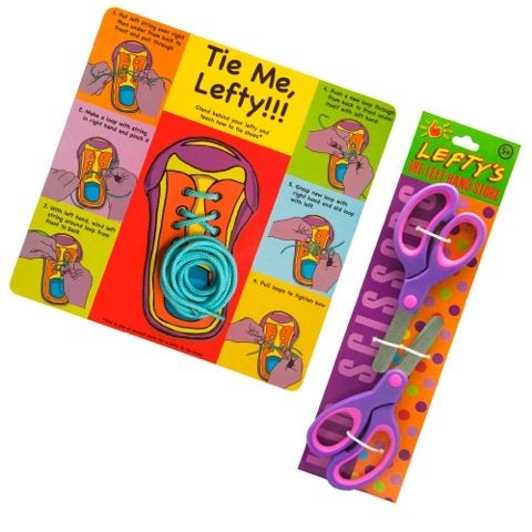 Lefty's the Left Hand Store Left-Handed "Learn to Tie" + 2 Bonus Blue or Purple Left-Handed Scissors - Image 5