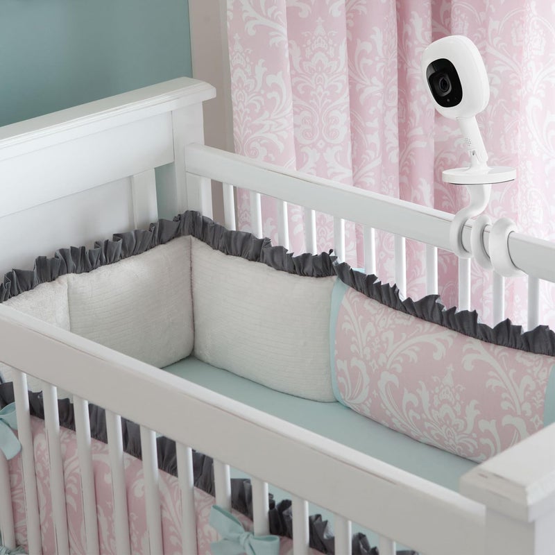 iTODOS Baby Monitor Mount Compatible with Nanit Pro Smart Baby Monitor & Flex Stand,Arlo,Versatile Twist Mount Without Tools or Wall Damage,Travel Baby Monitor Accessory-Gray - Image 3