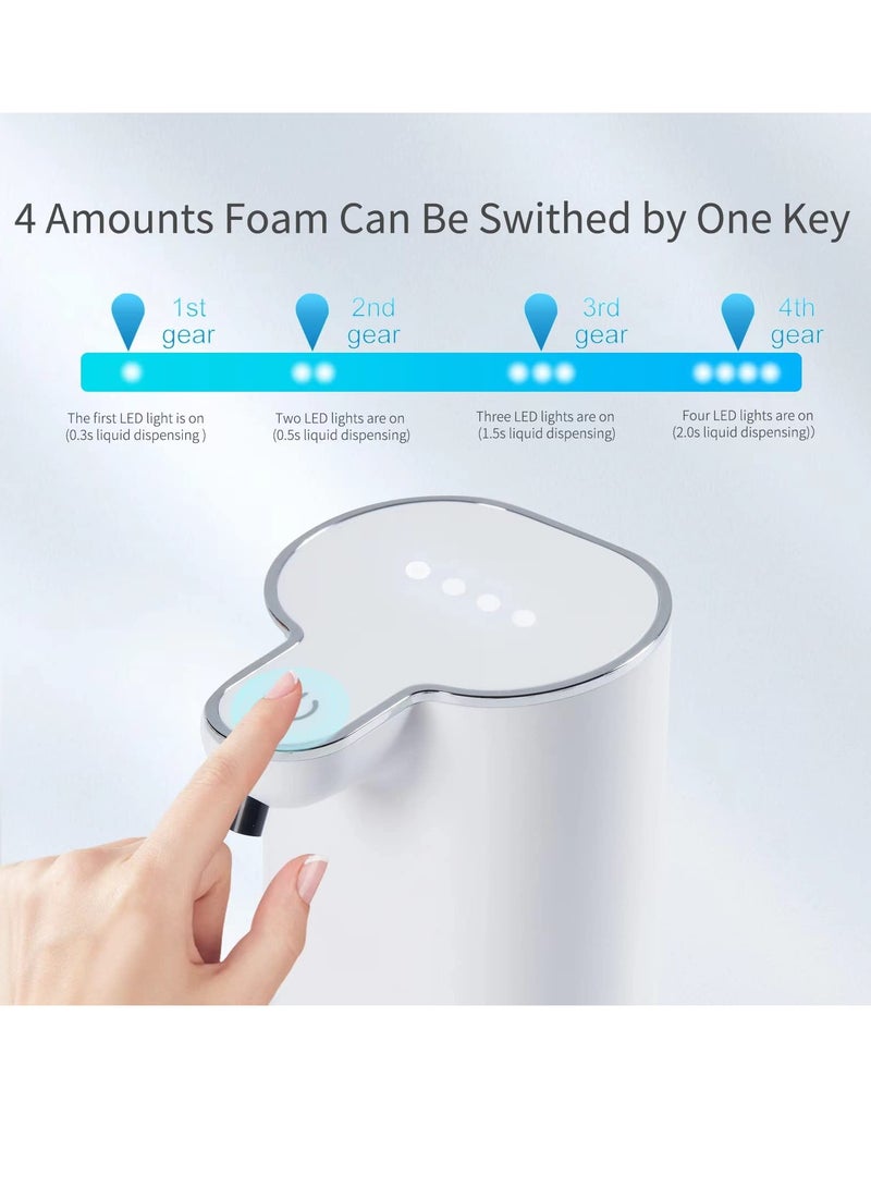 SOLARAE Rechargeable Touchless Foam Soap Dispenser for Kitchen & Bathroom - Automatic Sensor Foaming Soap Dispenser for Countertop or Wall Mount Use - Image 2