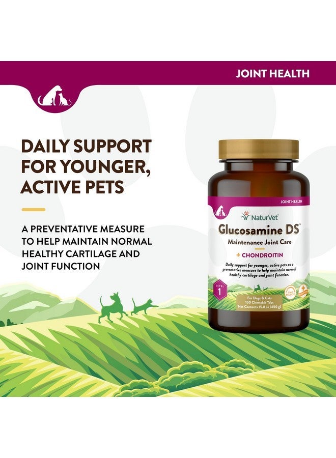 NaturVet NaturVet Glucosamine DS Level 1 Maintenance Care Hip & Joint Support Pet Supplement for Dogs & Cats -Glucosamine, Chondroitin, Antioxidants -Supports Cartilage, Joint Function - 150 Ct. - Image 3