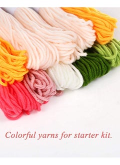 Pllieay 2 Set Punch Needle Embroidery Starter Kits Include Instructions, Punch Needle Fabric With Pattern, Yarns, Embroidery Hoops For Rug-Punch & Pinch Needle  - Image 4
