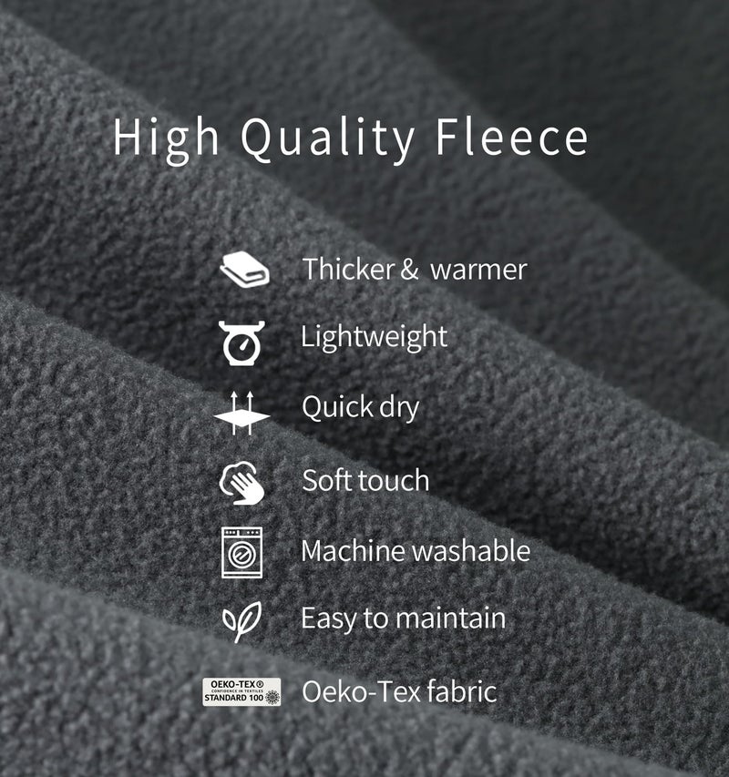 Litume All Season Fleece Sleeping Bag Liner Lightweight Mummy Sleeping Sack for Cold Weather and Winter Backpacking, Camping, Traveling with Drawstring Hood(E629B) - Image 4