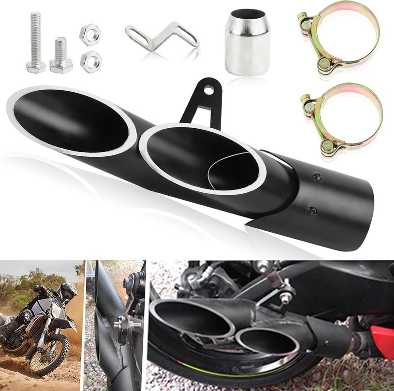 FLYPIG 38mm-51mm Motorcycle Exhaust Tips 1.5-2" Motorcycle Muffer Grom Exhaust for Kawasaki Z650 ZX6R Honda CBR 500 300R Yamaha FZ1 250 300 Moto Dirt Bike Silencer Kit - Image 4