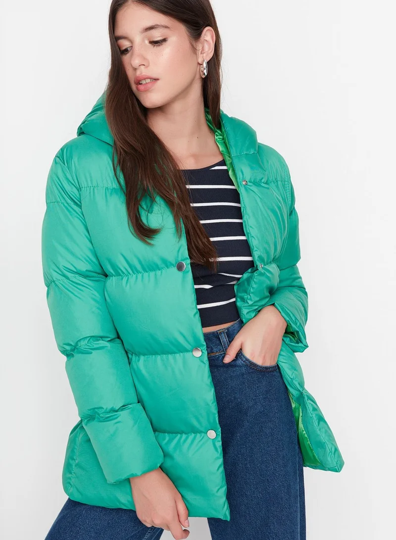 trendyol Oversized Hooded Coat