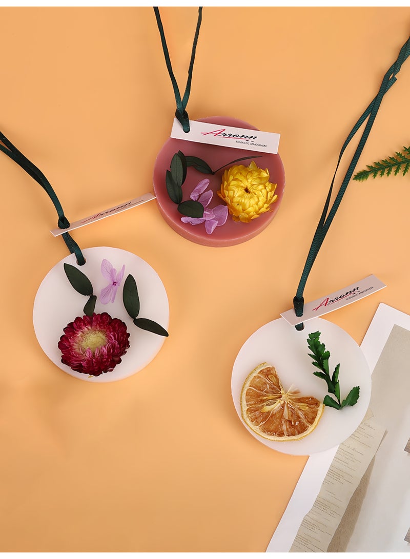 Soy Wax Scented Melts Gift Set for Home & Wardrobe, Orange Slice-Orange, Chrysanthemum- Gardenia, Chrysanthemum Pink-Amber Oud, Flameless Aromatherapy, Odor Eliminator, Holiday & Birthday Gift Box - Image 2