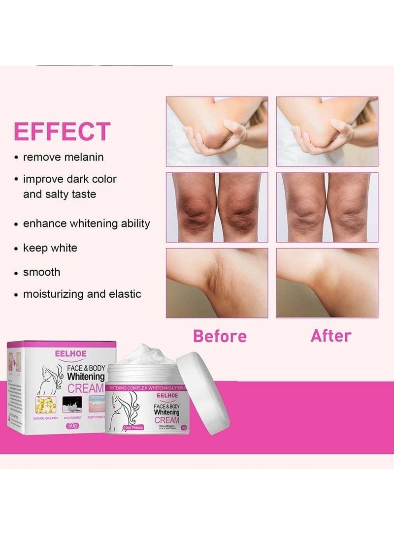 إيلهو كريم تفتيح الوجه والجسم, كريم تفتيح الجسم, كريم تفتيح الوجه, كريم تبييض الريتينول, تبييض لمدة 3 أيام, مصحح البقع الداكنة للوجه والجسم (3 قطع) - Image 5