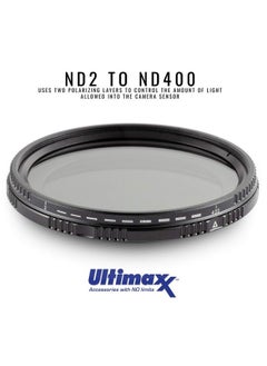 Ultimaxx مرشح ND ألتيمكس 67 مم ND2ND400 المتغير بكثافة محايدة قابل للتعديل عدسة مرشح ND الديناميكي زجاج بصري  - Image 5