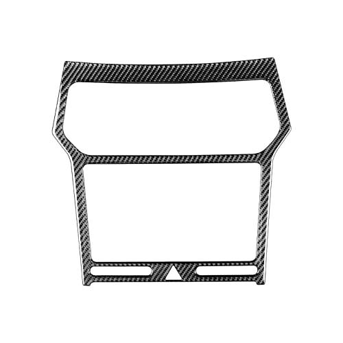 PJFUS Real Carbon Fiber Car Central Navigation Screen Panel AC Outlet Vent Frame Sticker Compatible with Ford Explorer 2013 2014 2015 2016 2017 2018 2019 Auto Interior Accessories Black - Image 5