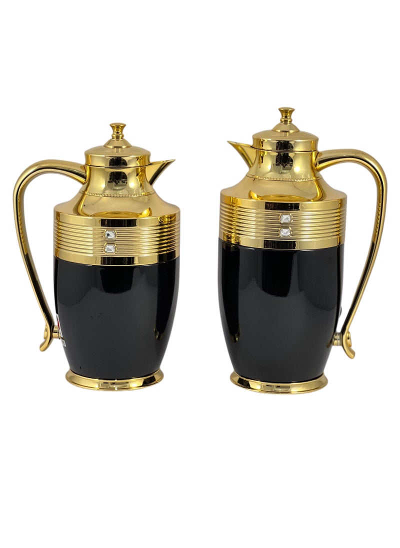 Home Maker Flask 0.75L / 1L 2-Piece Set - Stainless Steel Black  - Image 2