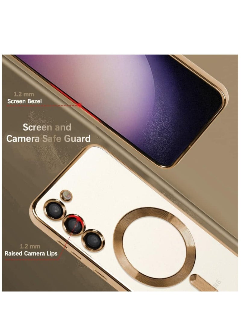 ELTRAZONE Magnetic Clear Case for Samsung Galaxy S23 Plus with Camera Lens Protector Magsafe Compatible Electroplated Soft TPU Shockproof Anti-Scratch Phone Case - Image 5