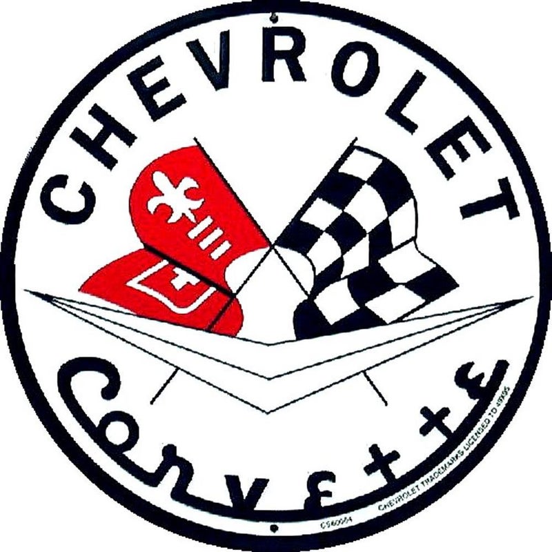 Signs 4 Fun Round Sign | Chevy Corvette Sign | 12” Diameter | Embossed Aluminum Sign | Made in The USA - Image 3