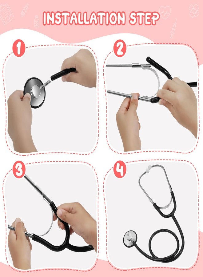 ERDOGLY Kids Stethoscope, Real Working Nursing Stethoscope for Kids, Doctor Game Toy for Girls Boys Doctor Nurse Cosplay Costume Accessories - Image 3