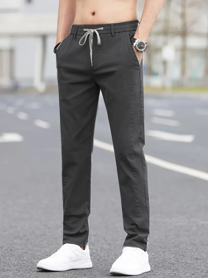 JVX Men Trouser || Man Trouser Pants || Casual Pant || Cotton Pant for Men (TROUSER-02) (in, Numeric, 34, Darkgray) - Image 3