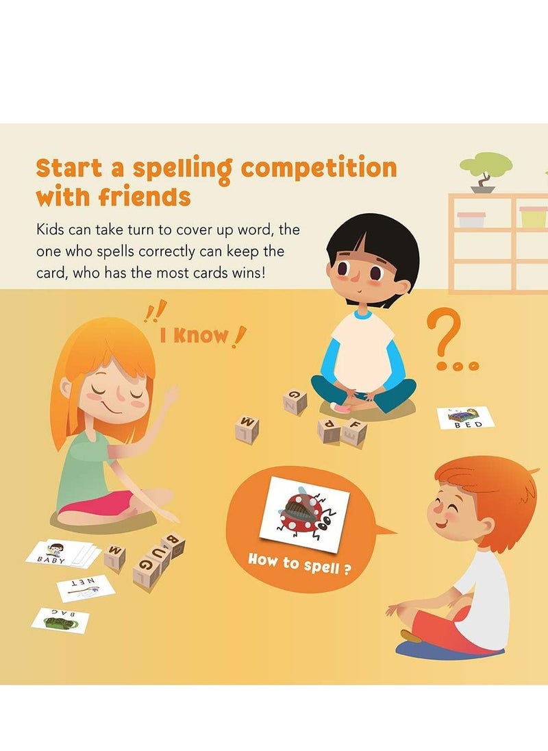 SYOSI Wooden Maze Matching Letter Spelling Game, Spelling Games Alphabets ABC Learning Educational Montessori Puzzle Gift for Preschool Kids Boys Girls Age 3 4 5 Years Old  - Image 5