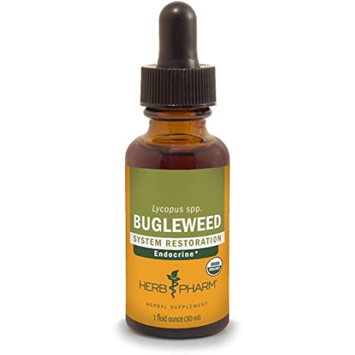 HERB PHARM مستخلص عشب فارم من نبات البوق لدعم النظام الغدد الصماء - 1 أونصة - Image 1