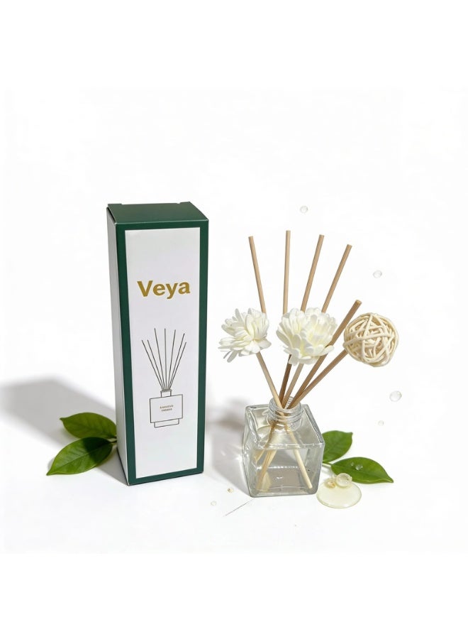 veya Via Lavender Reed Diffuser – 50ml with natural wooden reeds that gradually diffuse the fragrance - Image 3