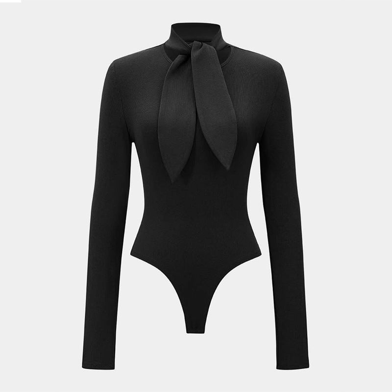2026 Spring Women'S New Fashion Simple Slim-Fit Long-Sleeve Triangle Jumpsuit - Image 5
