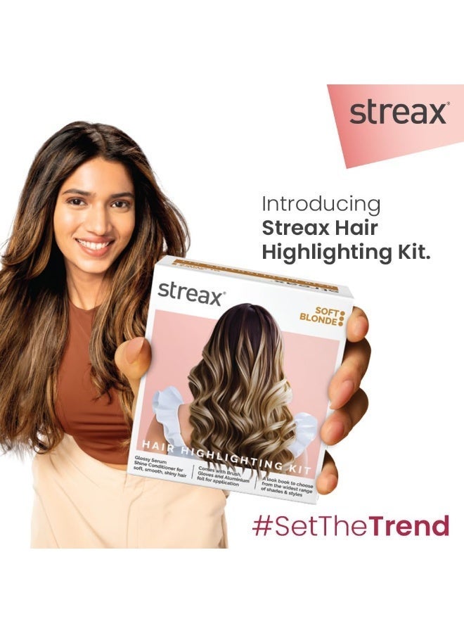 Streax Hair Colour Highlight Kit  Blonde, Soft Blonde  Pack of 1 - Image 2