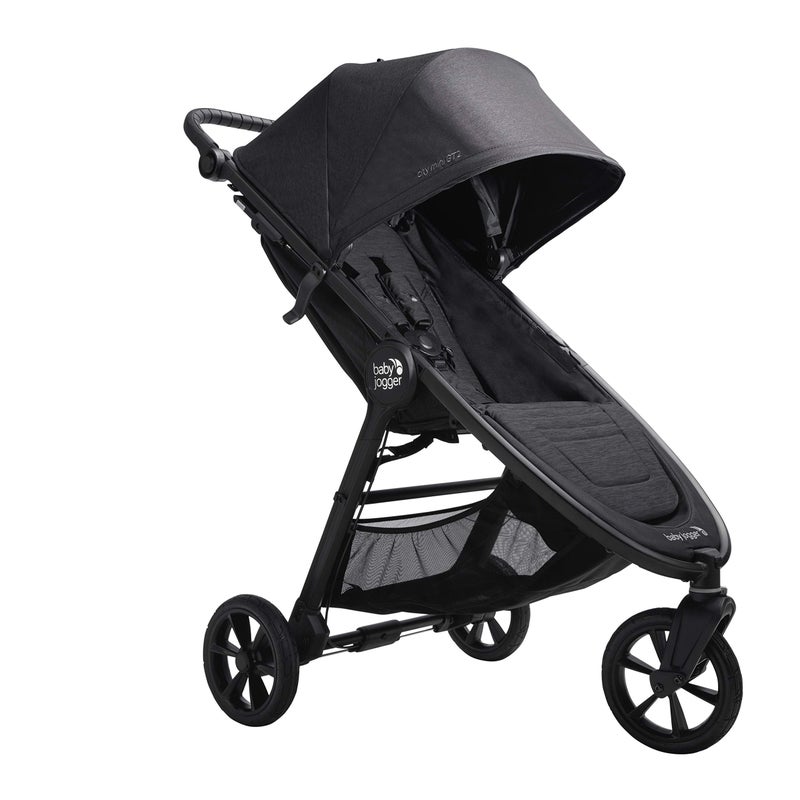 baby jogger Baby Jogger City Mini GT2 AllTerrain Stroller Black Complete with Adjustable Handlebar HandOperated Parking Brake and car seat Adapter