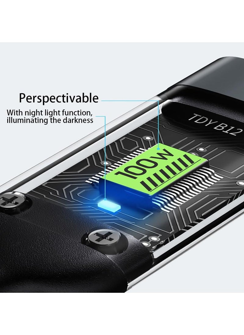 الفضاء الرقمي - كيبل شحن سريع 100W 3 في 1 USB إلى Type-C Micro متوافق مع آيفون 13 و 14 وسامسونج وشاومي. كيبل شحن سريع 100 واط 3 في 1 متوافق مع آبل وسامسونج وأوبو وكيبل شحن سيارة سريع. كيبل شحن سريع 3 في 1 للأجهزة ذات الميكرو يو اس بي والتايب سي. 100 واط كيبل شحن سريع 3 في 1 USB تايب سي مايكرو شاحن Type-C - Image 1