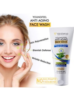 VOLAMENA WITH DEVICE Volamena Youngfeel Anti Aging Face Wash With Aloevera & Hyaluronic Acid | Anti Aging | For Women & Men 100 ml  - Image 2