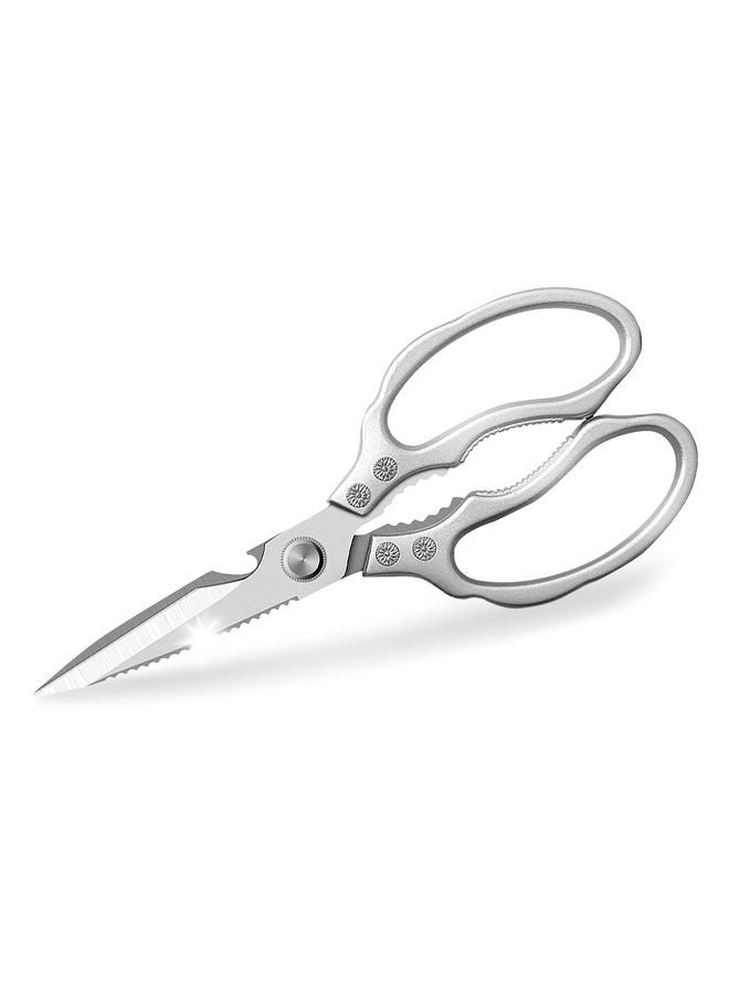 هومستر مطبخ مقص، مطبخ حاد شديد شديد مقص غسالة الأطباق آمن، ملحقات المطبخ مقص طبخ للمطبخ لحم دجاج سمك دجاج خبز عشبي (فضي) - Image 1