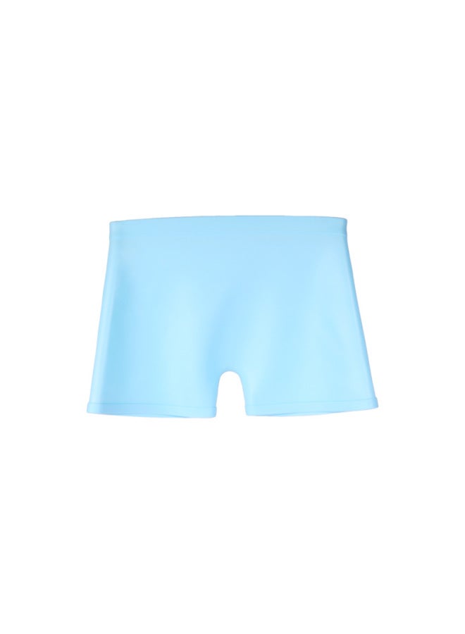 Loquat Children's Swimming Trunks Silicone Waterproof Swimming Trunks Outdoor High Elastic Swimming Trunks Boys And Girls Boxer Silicone Swimming Trunks Hot Spring Pants-Color:Blue- - Image 1