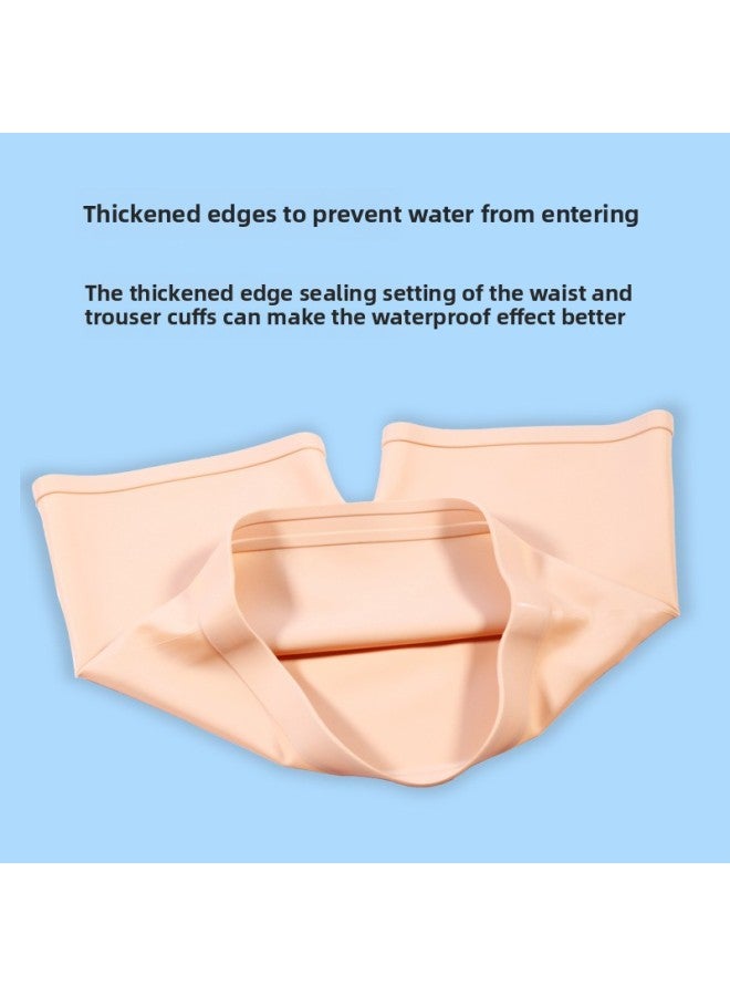 Loquat Children's Swimming Trunks Silicone Waterproof Swimming Trunks Outdoor High Elastic Swimming Trunks Boys And Girls Boxer Silicone Swimming Trunks Hot Spring Pants-Color:Blue- - Image 5