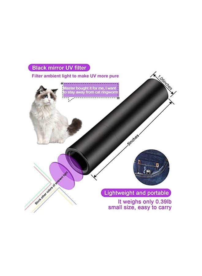 PROMASS promass 365nm Flashlight Black Light,Portable Handheld Cat Ringworm Detector lamp,for Dog Cat Care and Resin Curing (Black)  - Image 3