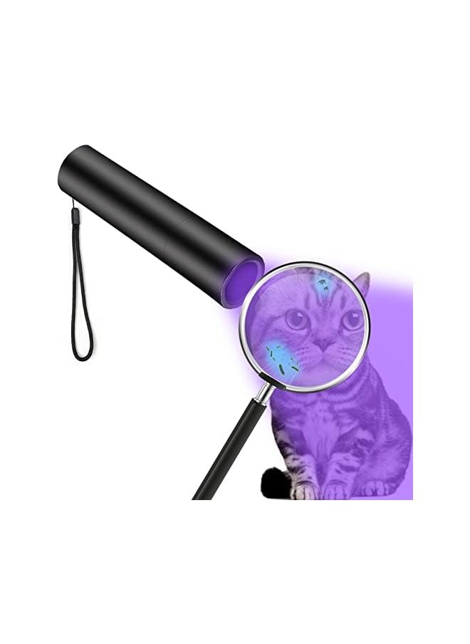 PROMASS promass 365nm Flashlight Black Light,Portable Handheld Cat Ringworm Detector lamp,for Dog Cat Care and Resin Curing (Black)  - Image 2