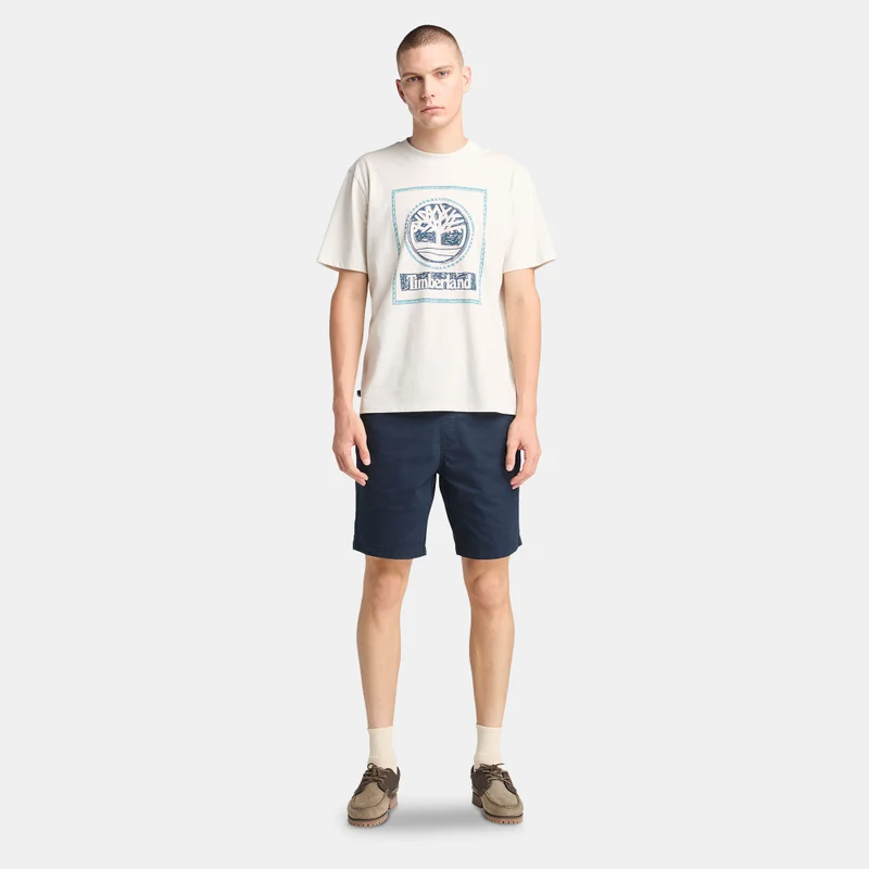 Timberland Men's Front Seasonal Stack Logo T-Shirt