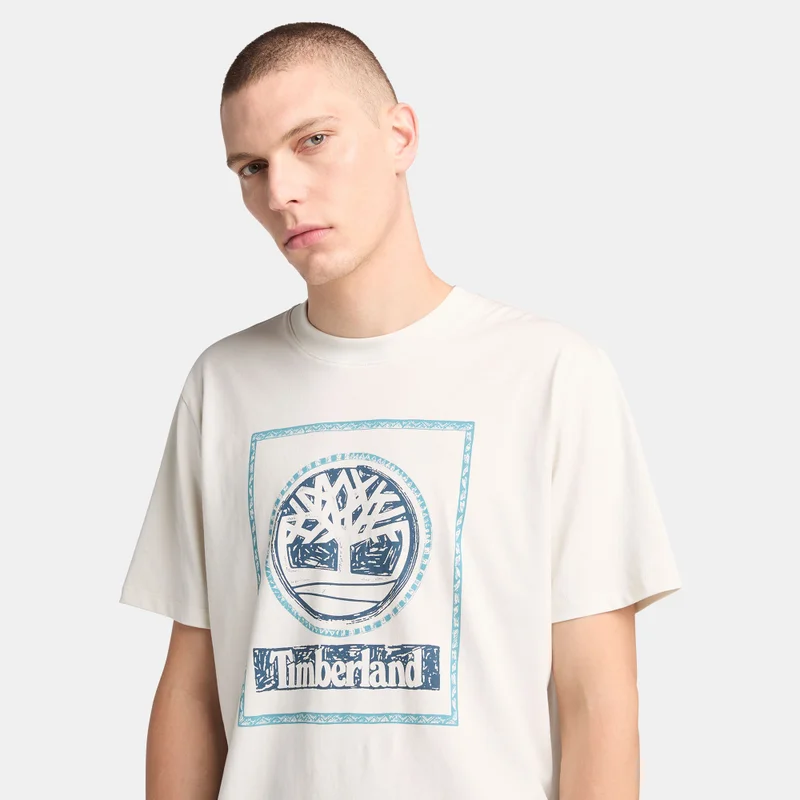 Timberland Men's Front Seasonal Stack Logo T-Shirt