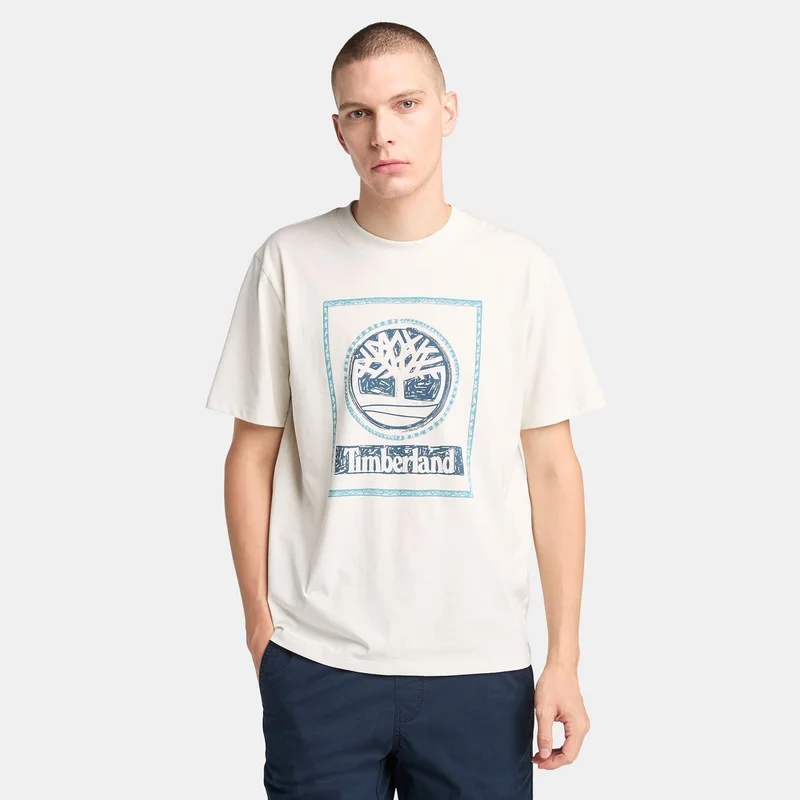 تمبرلاند تيشيرت فرونت سيزونال ستاك لوجو للرجال
